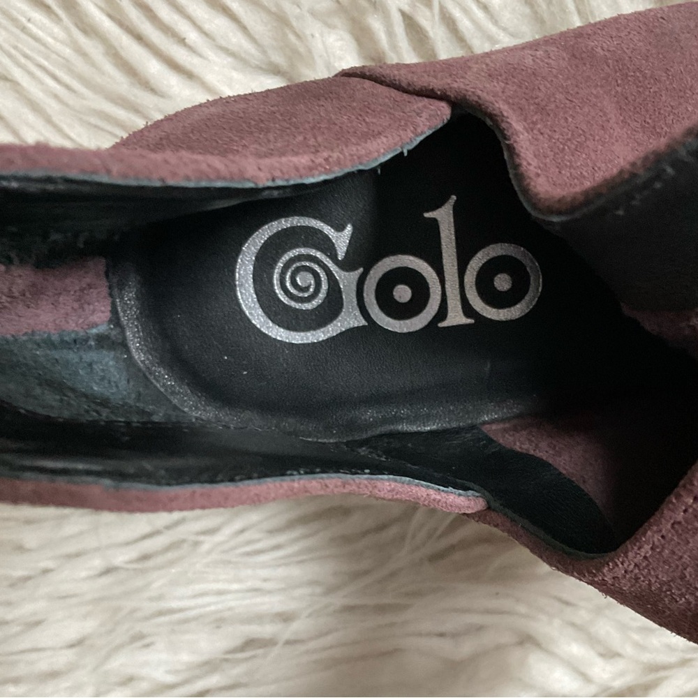 Golo Suede Tucson Purple Egglant Block Heeled Western Ankle Booties EUC Size 8.5 - Picture 9 of 10
